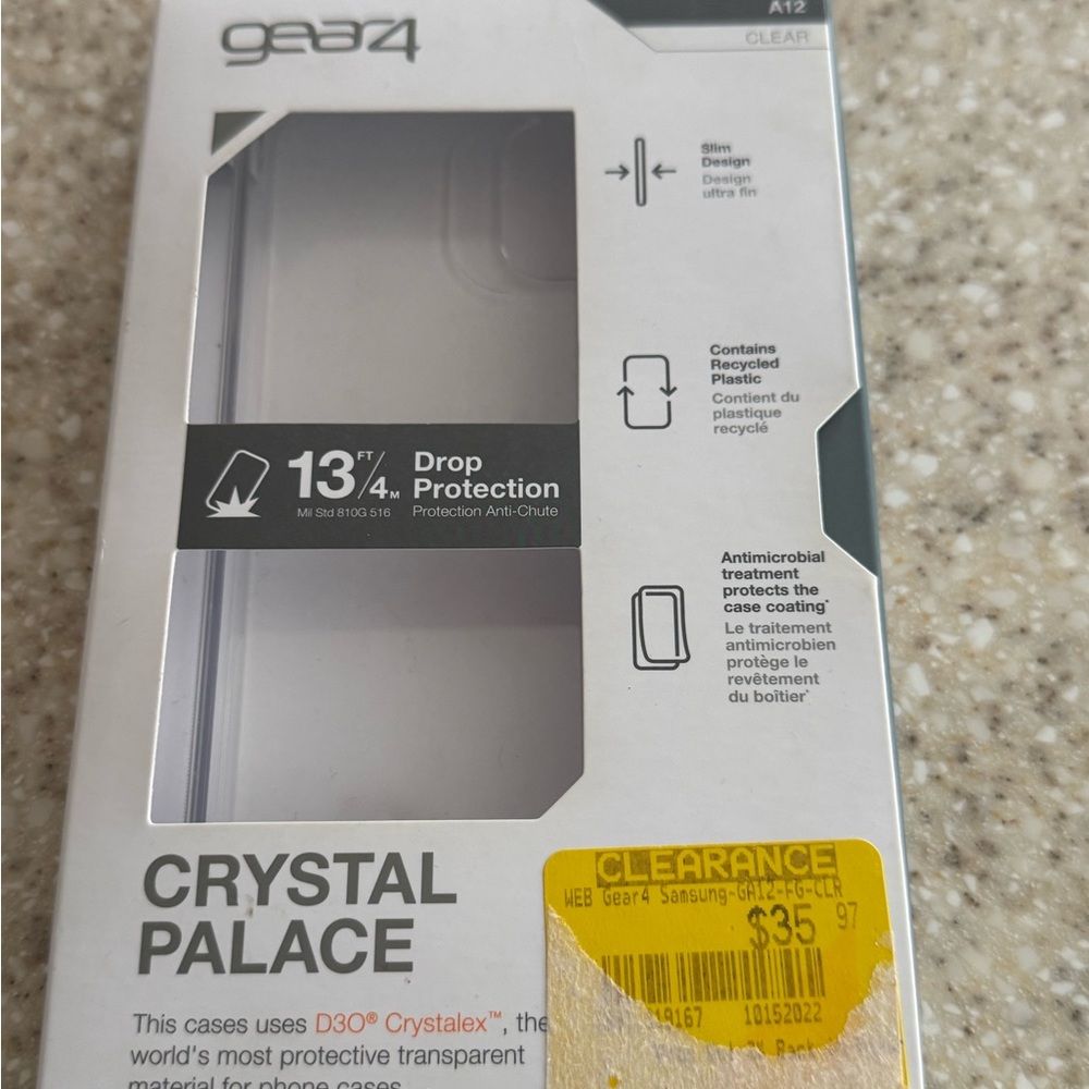 Gear4 Crystal Palace Clear Phone Case new in box!